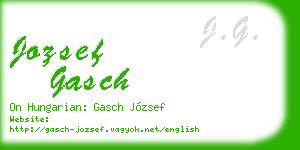 jozsef gasch business card